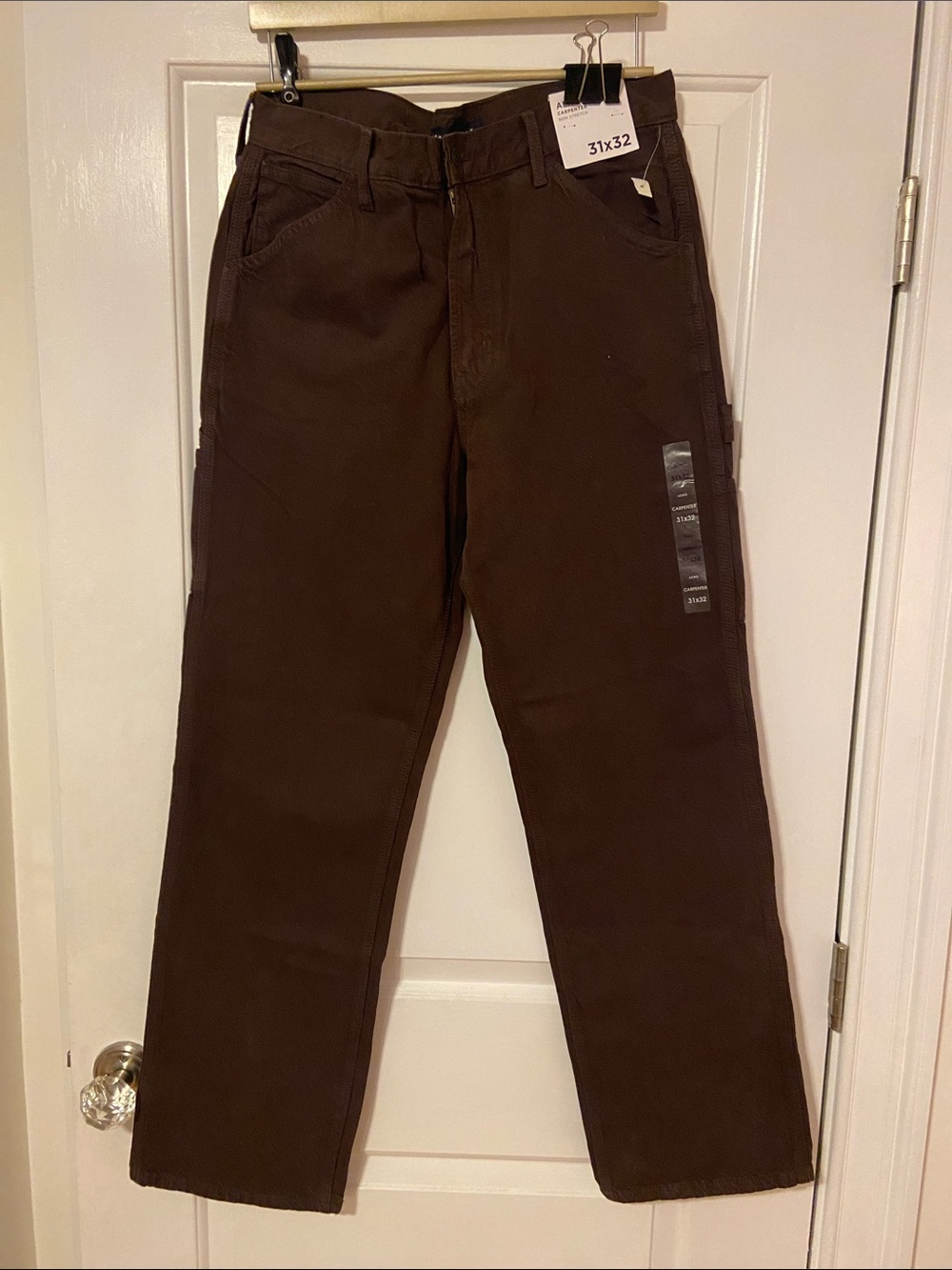 Men's Brown Carpenter Pants - Size 31x32